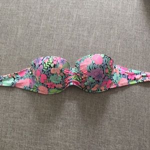 Victoria’s Secret neon floral bikini top